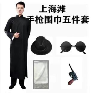 高档上海滩服装男斧头帮同套款衣服民国服男许文强装相大声褂装演