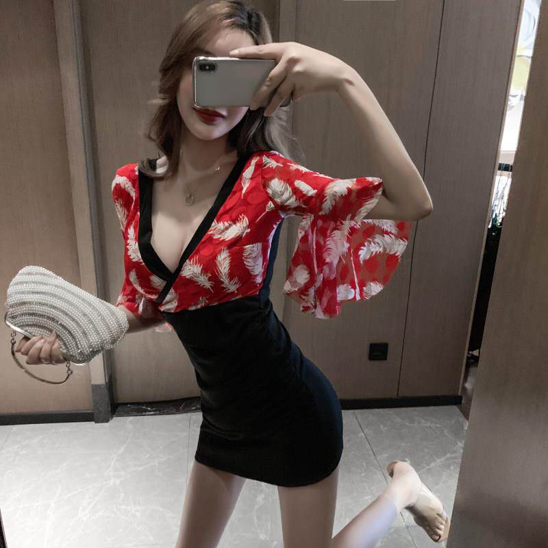 夜店公主制服女酒吧连衣裙酒店桑拿技师服足浴美容师工作服装