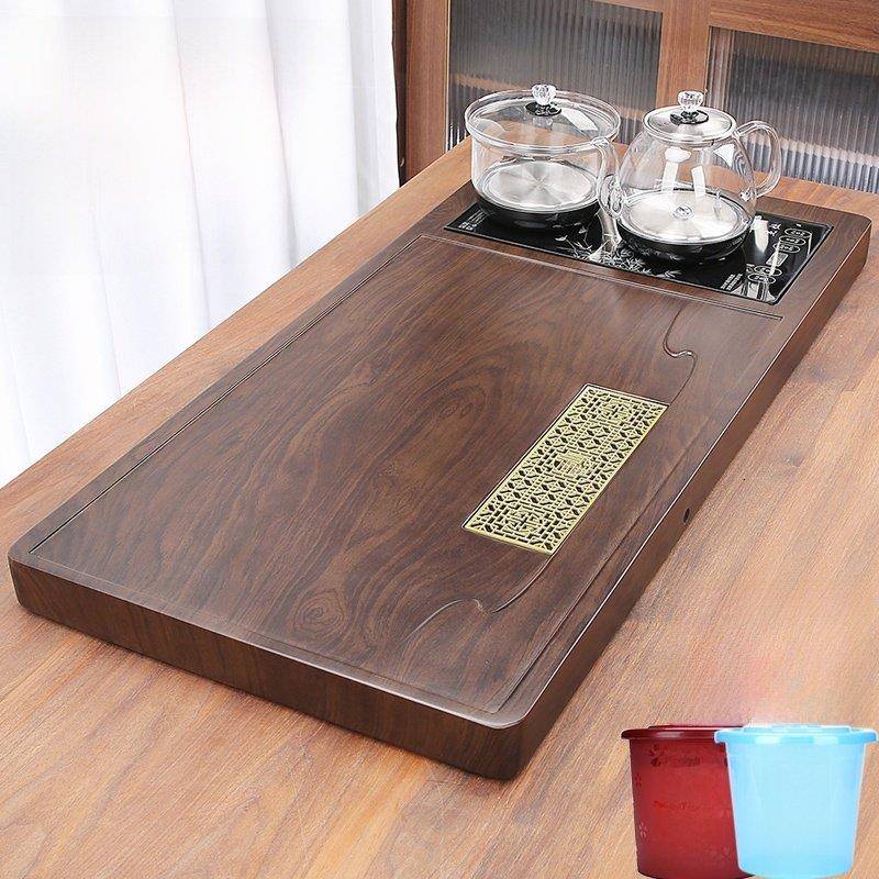 茶盘家用全自动一体茶台玻璃烧水壶底部上水茶具套装小型客厅新款
