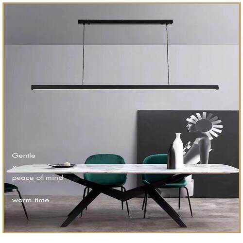 一字形餐厅吊灯线条餐桌厅饭吧吊灯办公北室欧极台简现代922简约