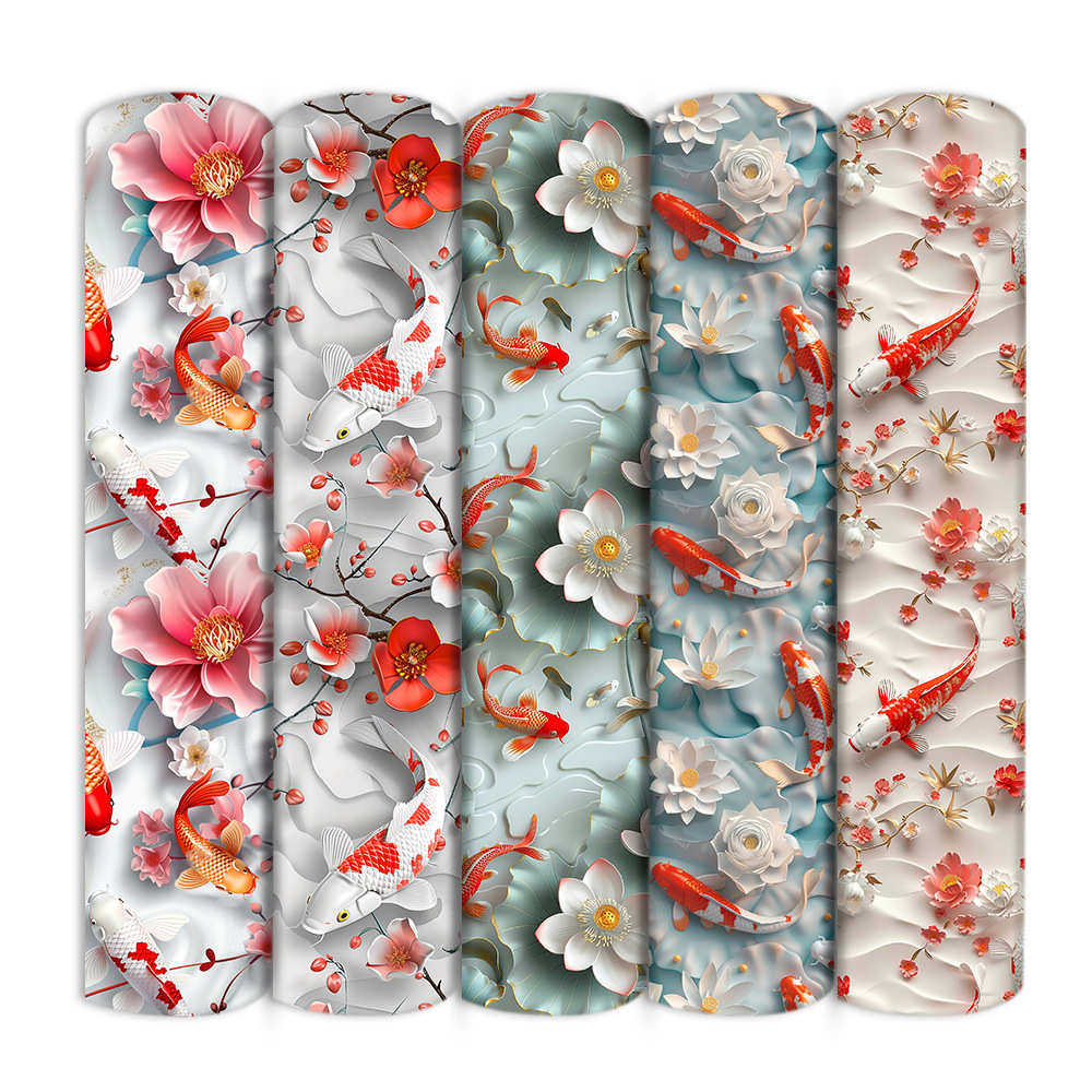 锦鲤花3D视觉平面印花涤棉防水布手工麻绳编织衬布桌布,1Yc50903,纺织面料/辅料/配套,涤纶面料,淘宝优惠券,粉丝福利购,淘宝优惠卷