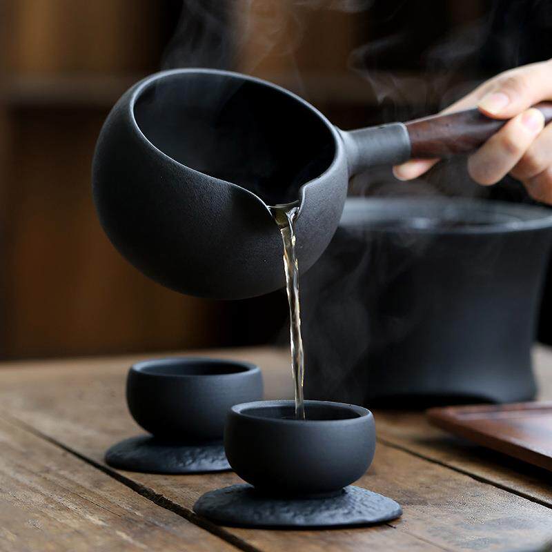 9WOR电陶炉煮茶壶火山黑茶具老F765ST5S白茶茶专用煮茶器复古法套