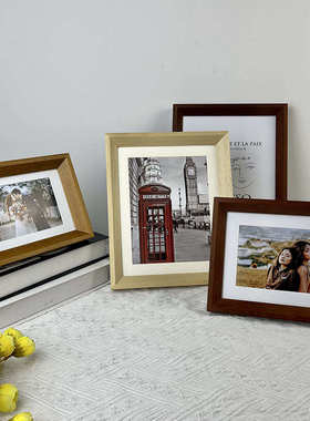 A4K8开a3斜边实木相框挂墙摆台国画儿童画室框架拼图框