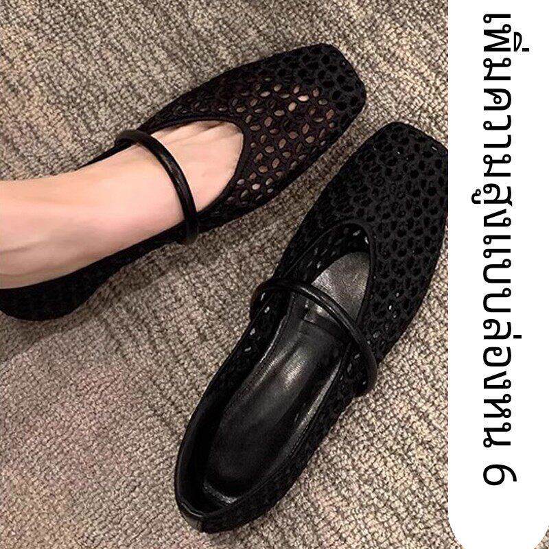 香港MK&DK.RV镂空网面单鞋女2025新款小个子内增高玛丽珍凉鞋夏季