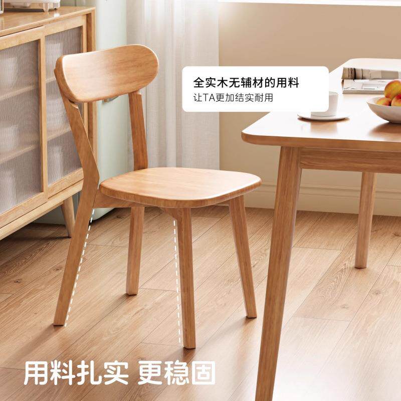 实木椅子家用餐椅靠背餐桌椅商用简约复古餐厅专用凳子意式洽谈椅