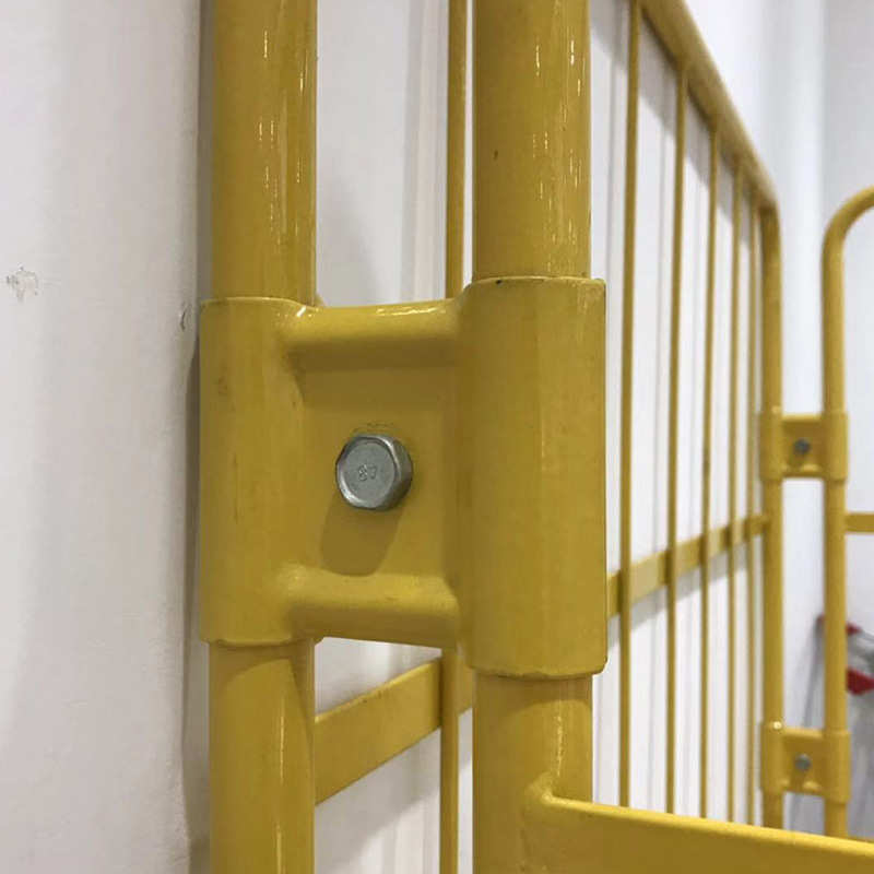 黄色物流台车不锈钢折叠铁笼子车间仓库周转车手推车仓储设备笼车