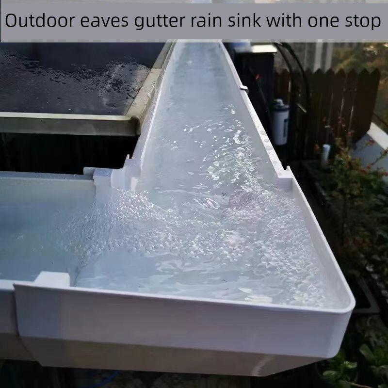 Pvc屋檐阴沟雨水槽室外排水水槽房屋太阳房自建房屋檐沟房屋檐排