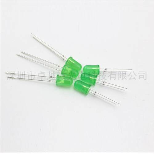 直插LED f5绿发绿短脚 5mmled绿色三元 发光二极管 黄绿色LED灯珠