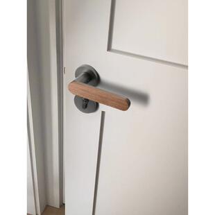 门F15 实木门把手锁分体锁吸静音门锁 036锁室内卧室门房锁新中式