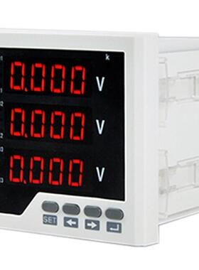 伊莱科ELE-3AV33 AC450V三相数显交流电压表数字电表96x96