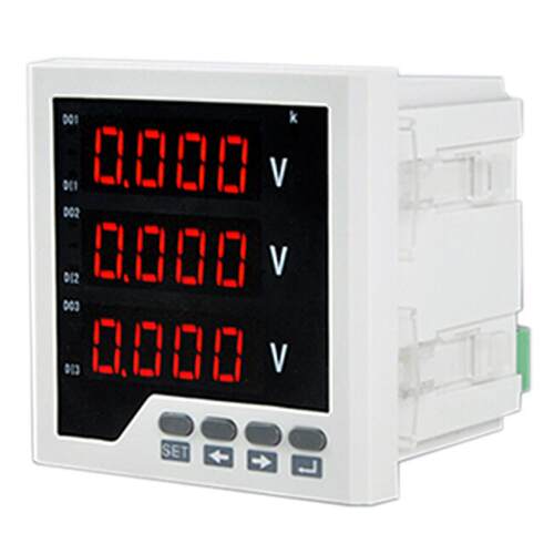 伊莱科ELE-3AV33 AC450V三相数显交流电压表数字电表96x96