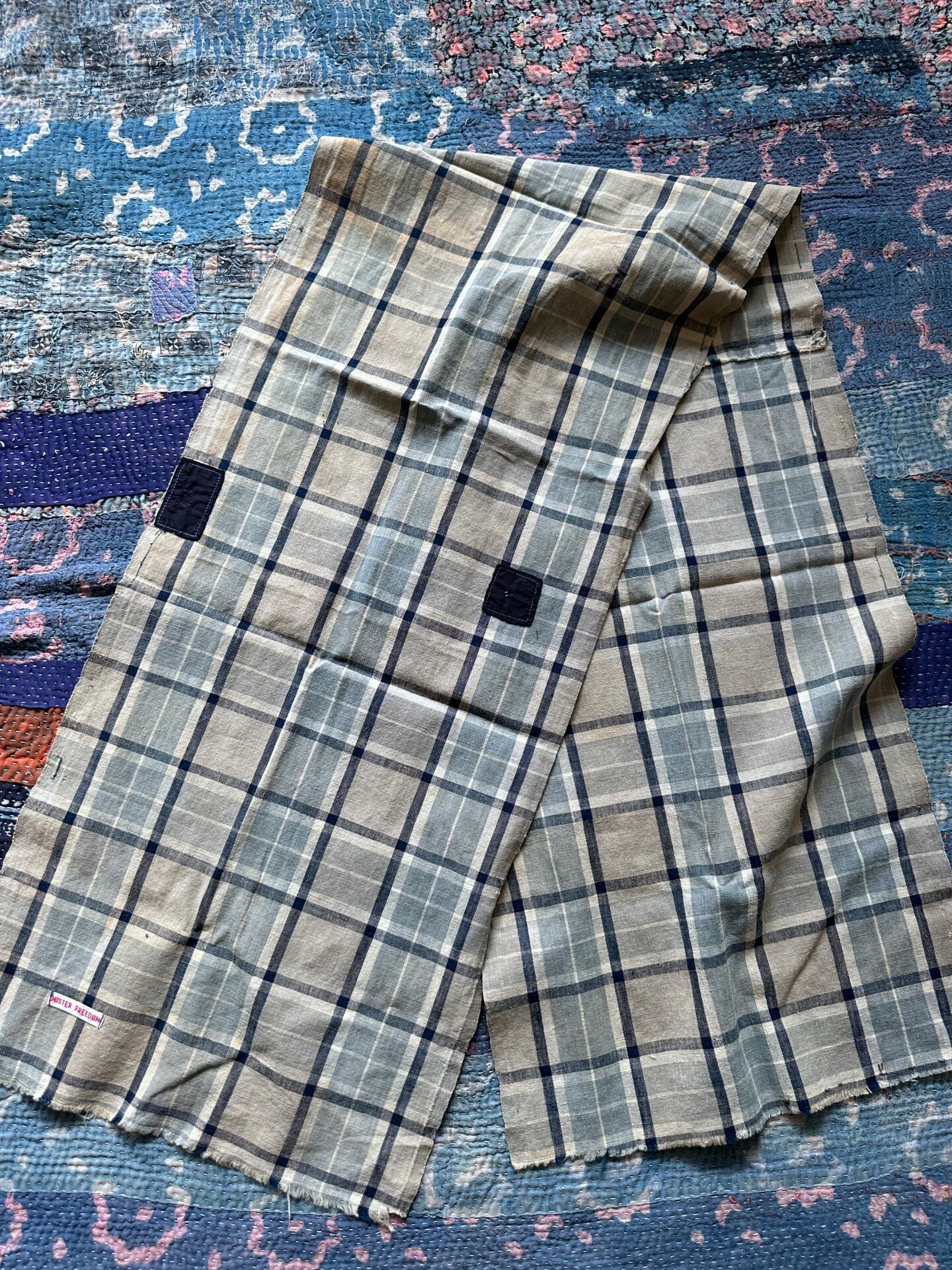 Mister Freedom Vintage Checkered Scarf — detail