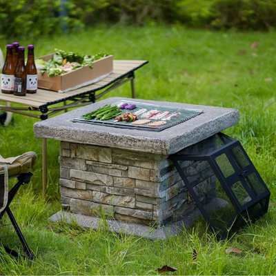 便携直供烤炉庭院稳定新款火坑美式烧烤货源盘烤炉厂家烧