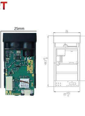 40米国产激光测距模块桥梁主动防撞预警系统RS485汽车测距模块