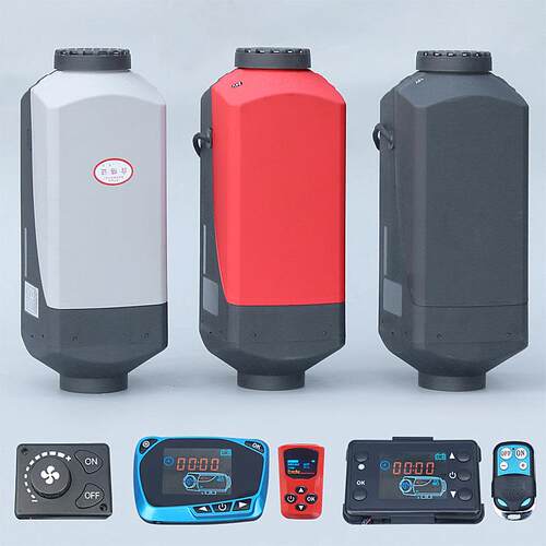 定时LCD驻车燃油空气加热器5000w恒温车载停车取暖货车12v24v
