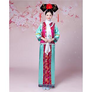 高档清朝格格古装还服珠演格格年装满族旗服宫女甄嬛传会反串班服