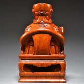 花梨实木雕刻土地公摆件木头根雕福德正神创意家居客厅装 饰工艺品