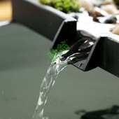 yut简约创意假山石槽鱼池小鱼缸循环喷水流水器水景摆件装 饰造景