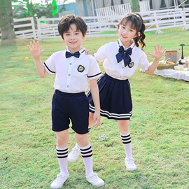 幼儿园园服夏装英伦，学院风儿童校服，套装小学生班服夏季毕业照服