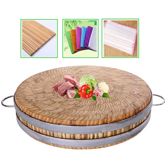 竹板商用剁板竹无圆粒家用竹竹片圆形骨胶板板沾菜菜砧板菜