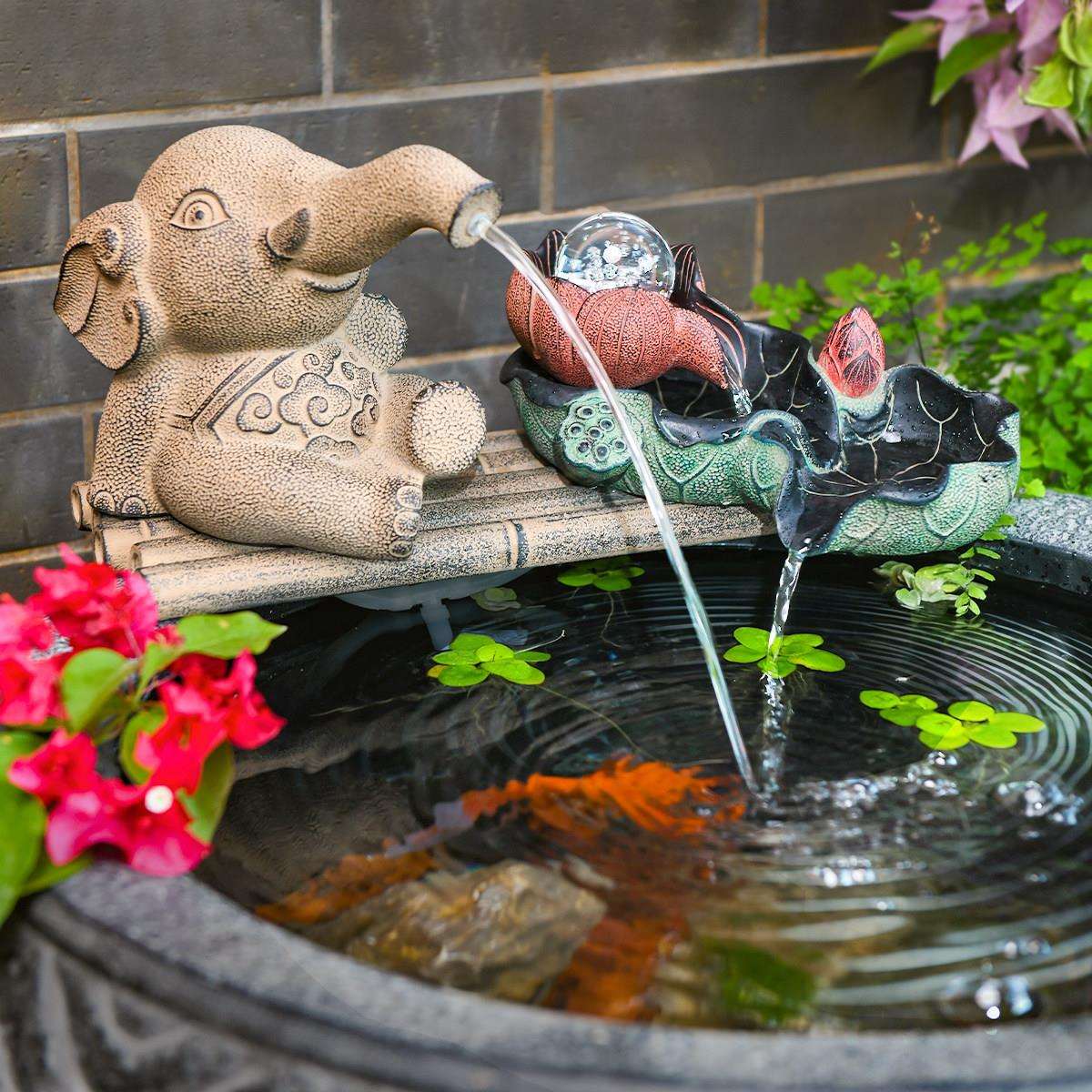 态缸生古法养鱼GEY水球增循环水流水喷泉鱼缸晶造景装饰摆件鱼池
