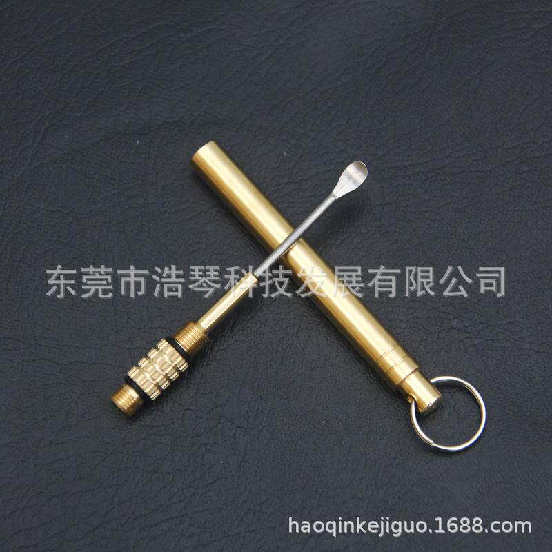 工具挖耳勺创意工具铜掏耳勺 手工耳勺掏耳扒挖耳朵耙掏耳朵黄铜