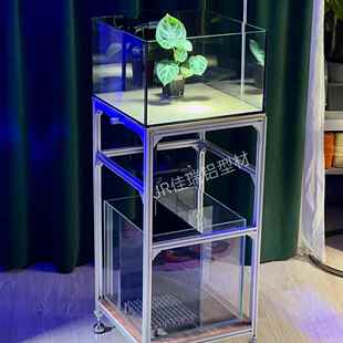 工业铝型材支架小型方缸鱼缸架 铝合金承重龟架底座 DIY组装底柜