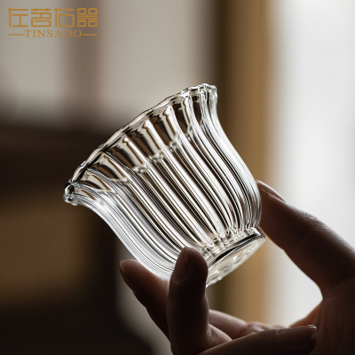 日式小茶杯玻璃品茗杯功夫茶茶具普洱主人杯单杯茶碗茶道喝茶杯子