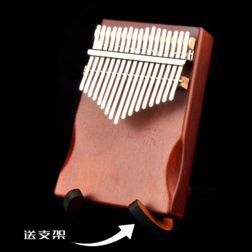 正品17音拇桃款指琴花芯木箱体钢后钻孔手指琴小众乐器送配件kali