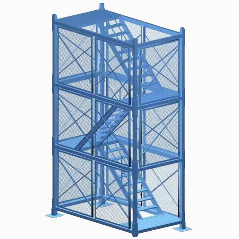 建筑工地施工安全梯笼基坑爬梯桥梁施工防护通道平台组装人字梯笼