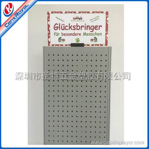 批量定 制生产厂家 专业货架工厂 带轮子金属加MDF洞洞板展示架