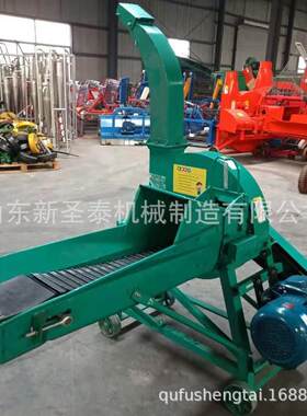 通辽羊饲料青草粉碎铡草机喷铡草机自动进料结实耐用