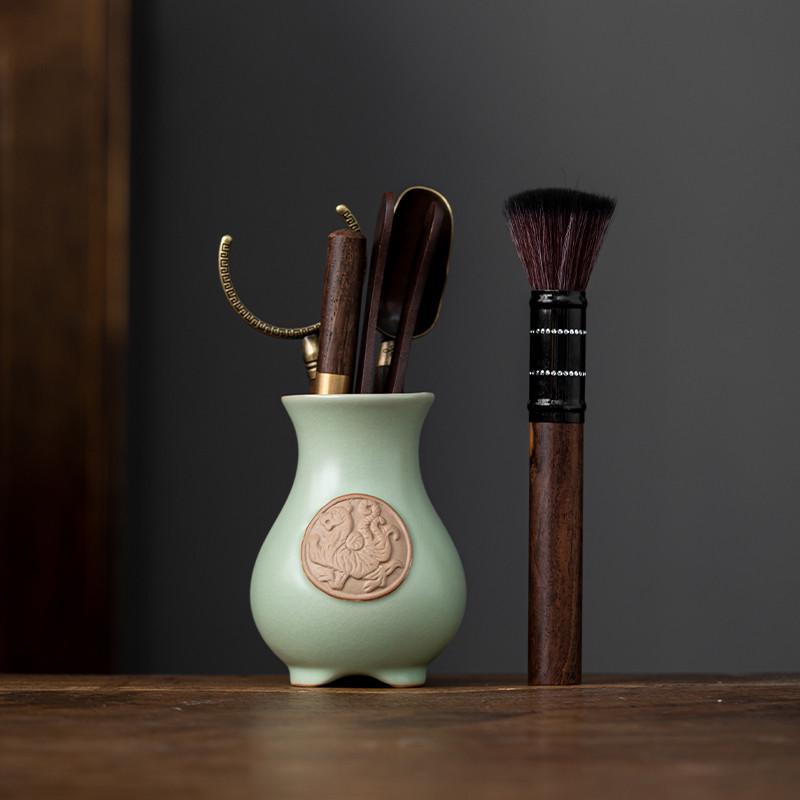 大全泡茶茶茶道汝窑配件君子六夹茶勺工具茶具笔洗功夫茶针