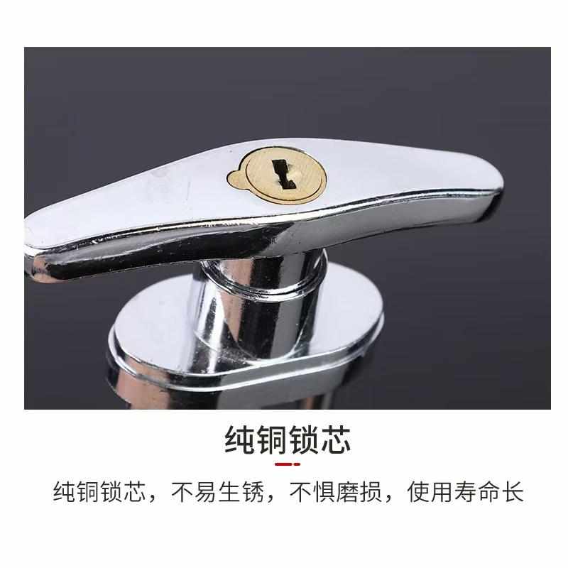 车库门锁 车库门锁卷帘门锁T型车库锁纯铜锁芯应急锁十字锁