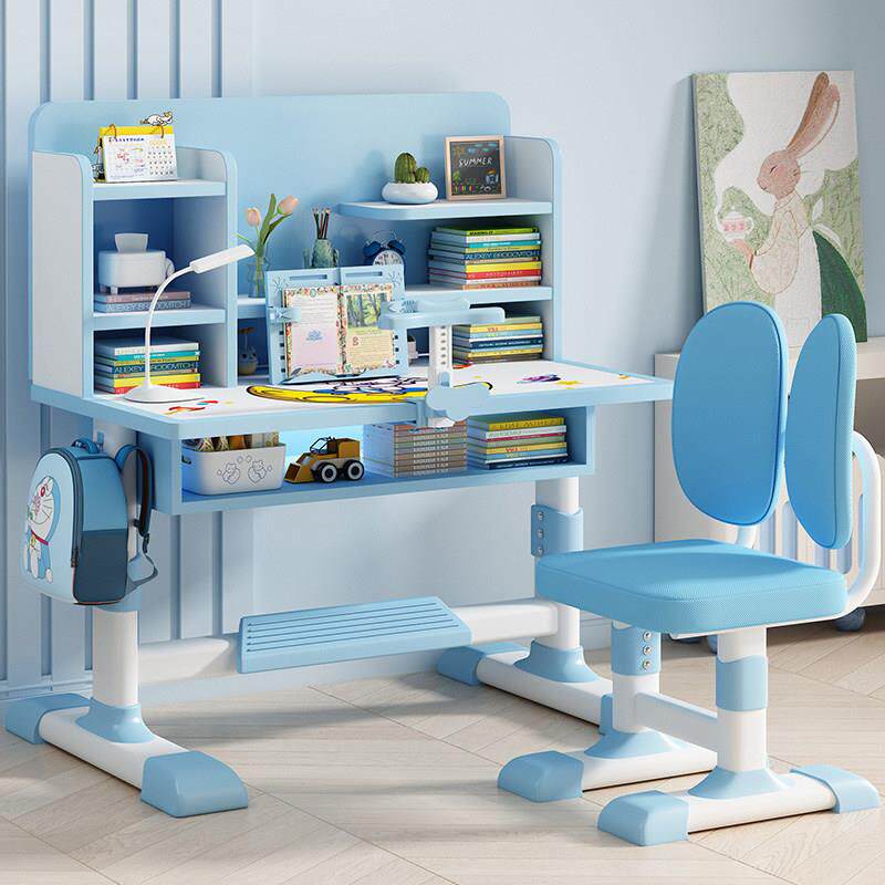 儿童学习桌小学生写字书桌家用小孩桌椅套装可升降简约实木作业桌