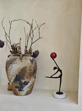 简级感玄关跳舞女孩人物高艺雕术YOX塑摆件家居样约板房电视柜装