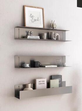 一字隔板不锈钢工形工字置物字置物架挂式多层上列墙展示架壁墙面