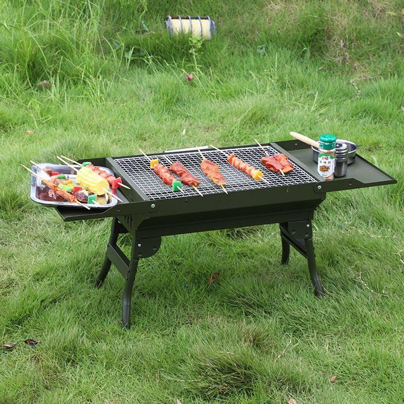 户外折叠烧烤炉便携式烧烤架露营碳烤淄博烤串全套大号BBQ烧烤箱