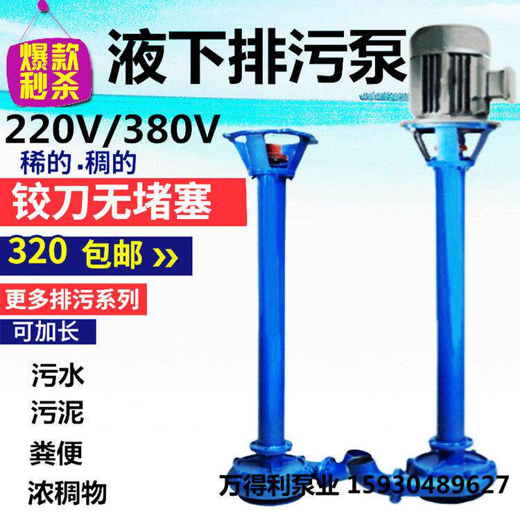 养殖场立式抽粪泵切割无堵塞吸粪机排污水泵池塘清淤泥浆泵抽沙NL
