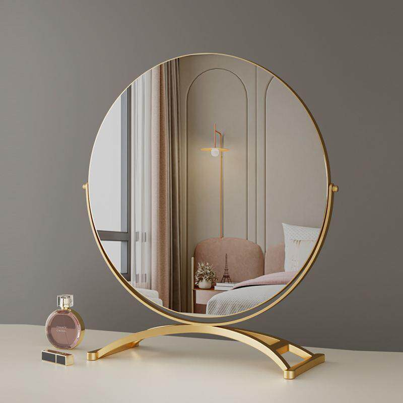 化妆镜台式桌面大号高清梳妆镜折叠网红宿舍学生美妆少女镜子