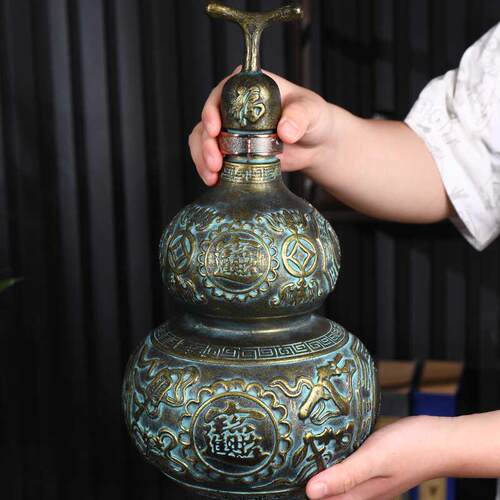 景德镇陶瓷酒瓶空酒壶5斤装仿古葫芦小酒坛子密封罐家用创意酒缸