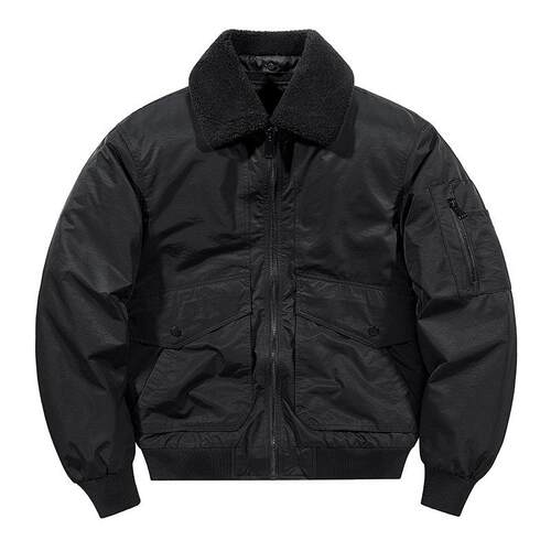 Men's thick cotton jacket, detachable fur collar jacket,