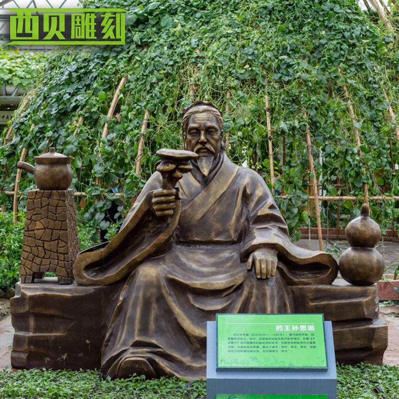 厂家供应华佗铜像经典张仲景孙思邈古医学名人铜人物雕塑