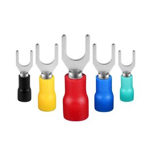 SV系列叉型冷压接线端子纯铜线铜鼻子压线耳护套电线连接器接头