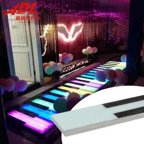 LED钢琴感应发声地板灯光琴地键乐楼梯台阶砖灯HKS发网红音脚踩灯