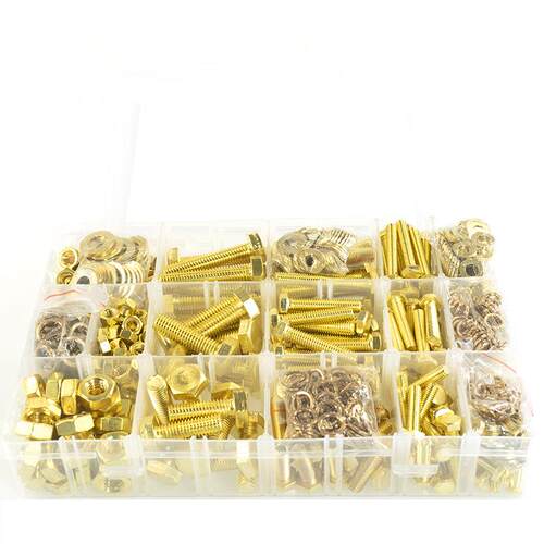 80pc0s黄195铜外六角配黄铜螺、黄铜平垫、磷铜母垫M4M弹5M6M8套