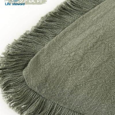 Bohemian feng shui washed cotton pillowcase抱枕套