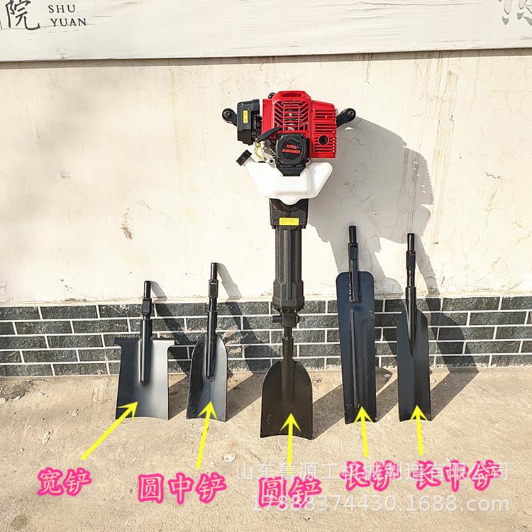 苗圃树林汽油4.8马力手提式铲头挖树机价格果树苗带土球移栽机