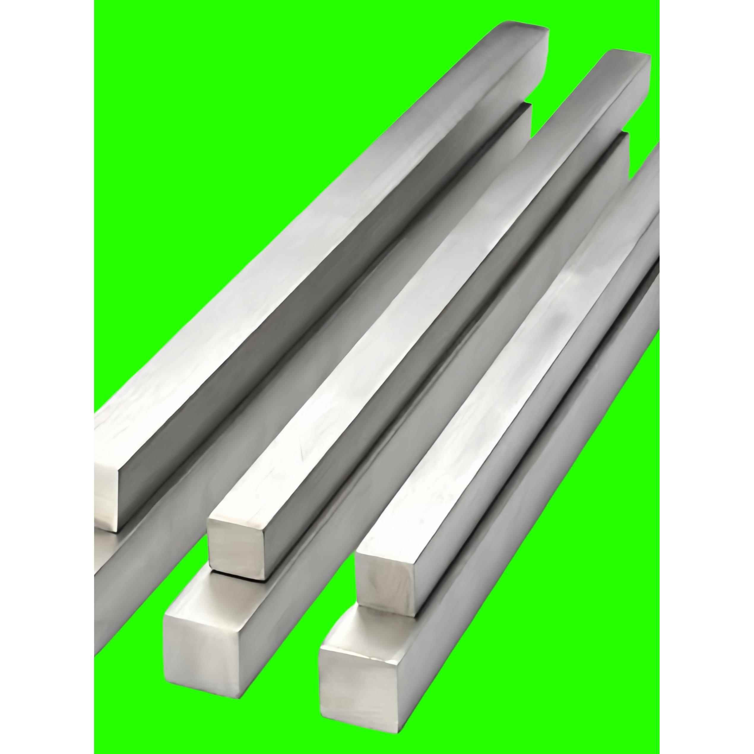 304不锈钢方钢 拉丝面四方棒 方条 亚光面 实心方块 方排 R角定制