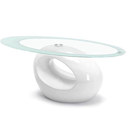 迪拜茶几大孔几桌简约现代设计师椭圆玻璃边几Dubai Coffee Table
